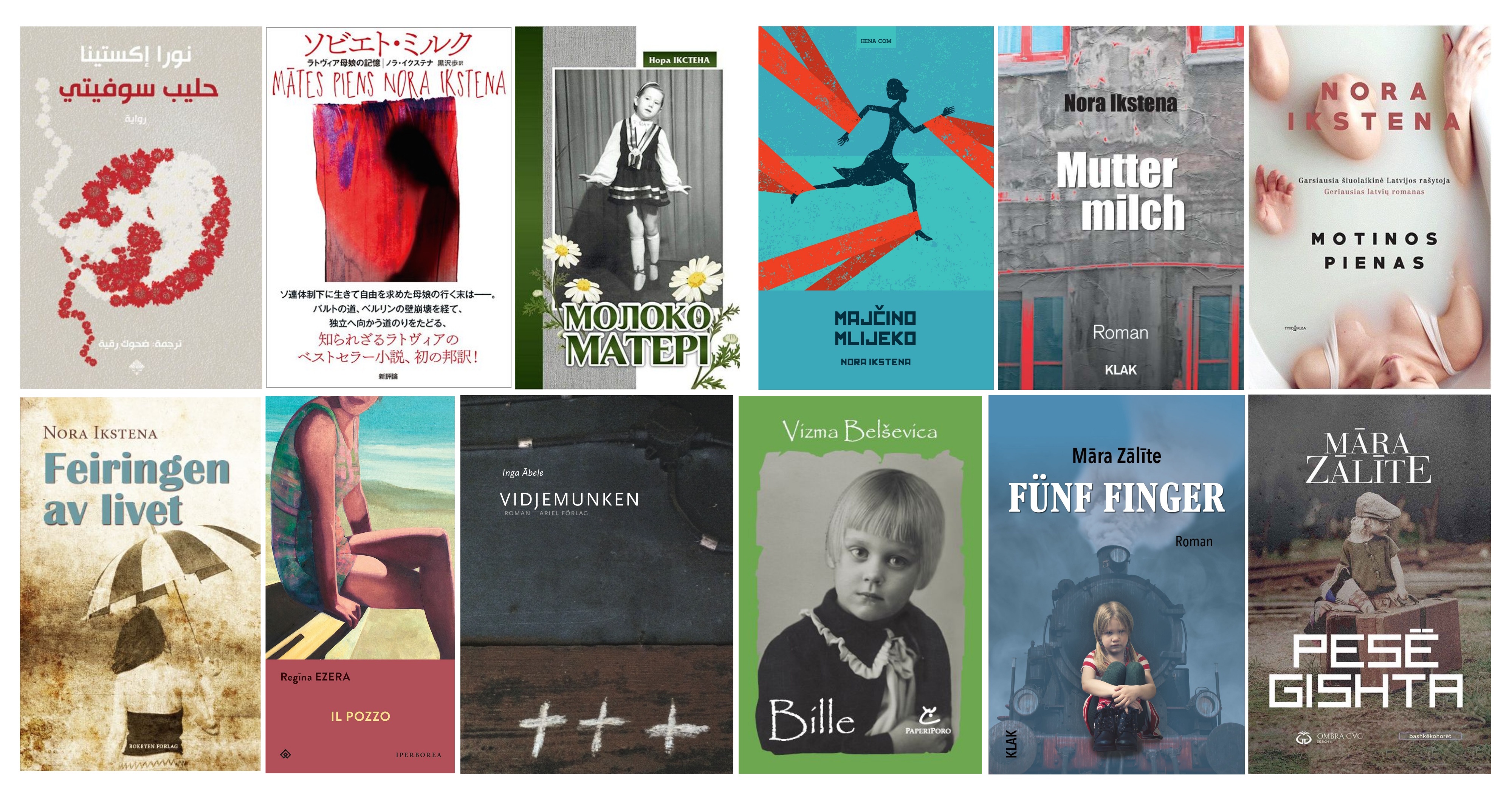 Books by Nora Ikstena, Regīna Ezera, Inga Ābele, Vizma Belševica and Māra
Zālīte translated into 12 languages.